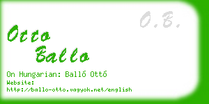 otto ballo business card