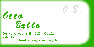 otto ballo business card